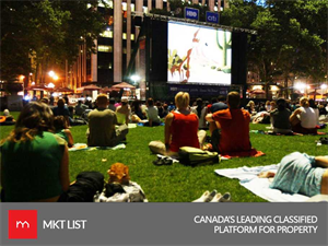 Summer Update:Toronto residents can enjoy a movie screening in Outdoor this Summer!